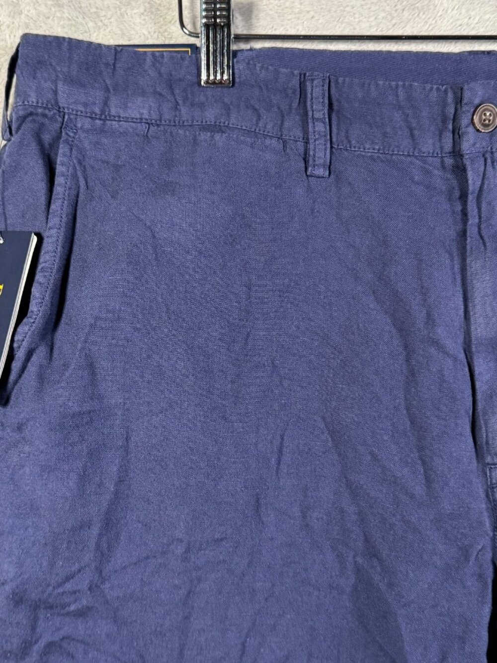 Polo Ralph Lauren Pants Mens 38x32 Navy Bedford Classic Fit Linen Blend $140